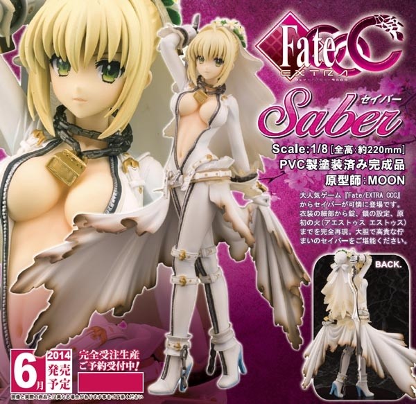 Fate/EXTRA CCC: Saber 1/8 Scale PVC Statue