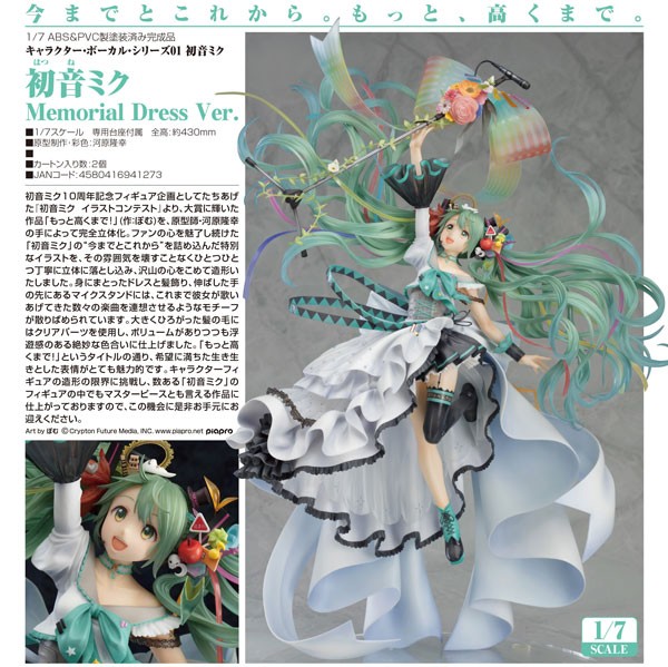 Vocaloid 2: Miku Hatsune Memorial Dress Ver. 1/7 Scale PVC Statue