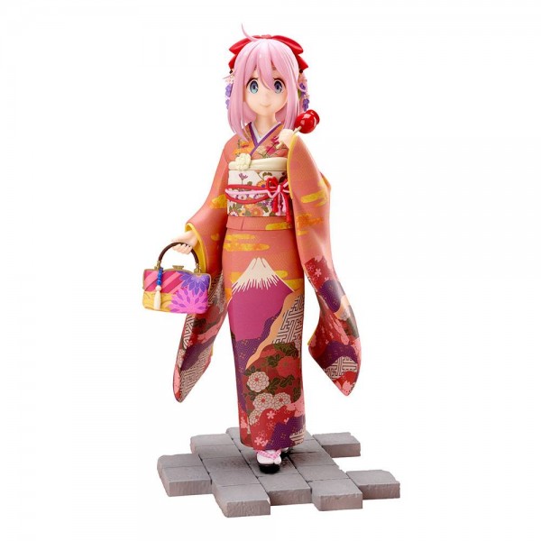 Laid-Back Camp: Nadeshiko Kagamihara Furisode Ver. 1/7 Scale PVC Statue