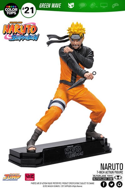 Naruto Shippuden: Naruto Uzumaki Color Tops Actionfigur