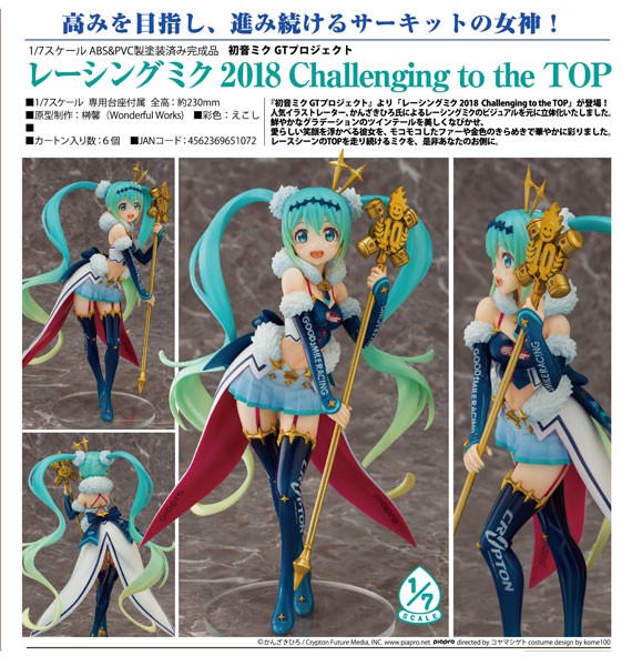 Vocaloid 2: Racing Miku GT Project 2018 Challenging to the TOP 1/7 Scale PVC Statue