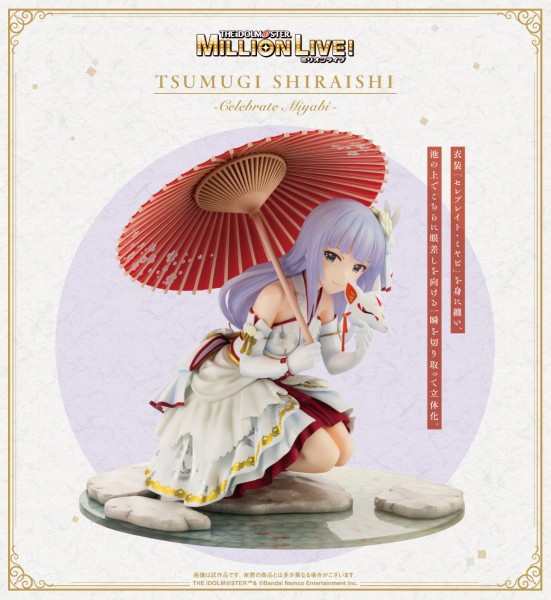 The Idolmaster Million Live!: Tsumugi Shiraishi Celebrate Miyabi 1/7 Scale PVC Statue