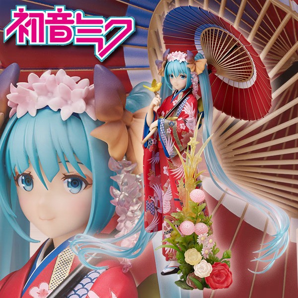 Vocaloid 2: Miku Hatsune Hanairogoromo Ver. 1/8 Scale PVC Statue