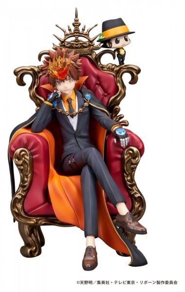 Katekyo Hitman Reborn!: Tsunayoshi Sawada &amp; Reborn non Scale PVC Statue