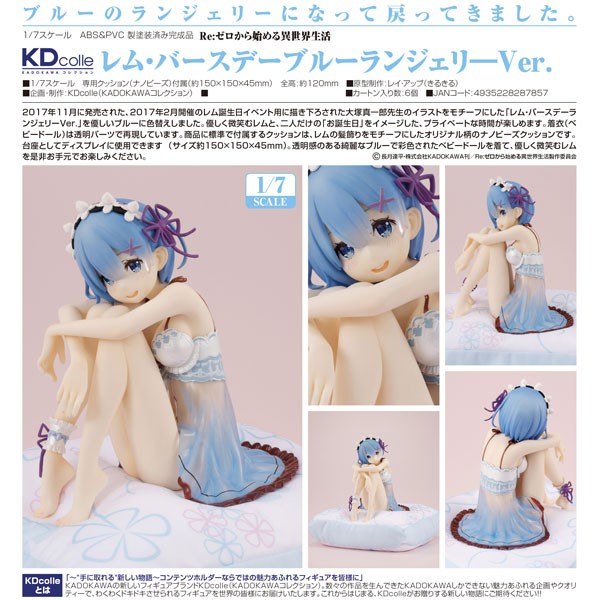 Re:ZERO -Starting Life in Another World: Rem Birthday Blue Lingerie Ver. 1/7 Scale PVC Statue