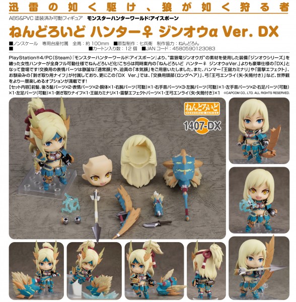 Monster Hunter World Iceborne: Huner Female Alpha Armor DX Edition Nendoroid