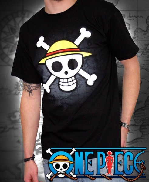 One Piece: T-Shirt Strohhutpiraten Logo