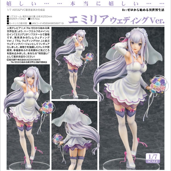 Re:ZERO -Starting Life in Another World: Emilia Wedding Ver. 1/7 Scale PVC Statue