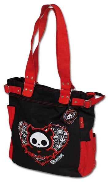 Skelanimals Shopping Bag black/red