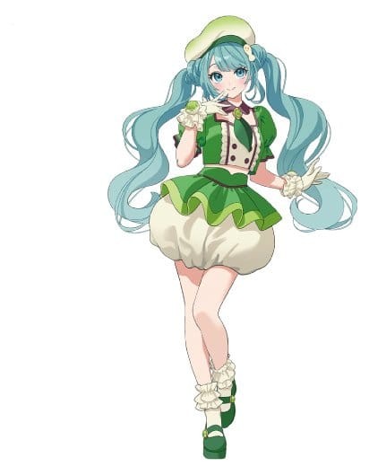Vocaloid 2: Miku Hatsune x Tirol Choco Matcha Mochi Ver. non Scale PVC Statue