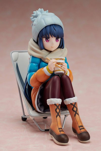 Laid-Back Camp: Premium Noodle Stopper Rin Shima 1/8 Scale PVC Statue