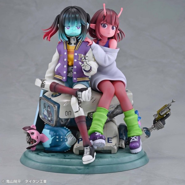 Milky Subway The Galactic Limited Express: 2er-Pack Chiharu &amp; Makina non Scale PVC Statue
