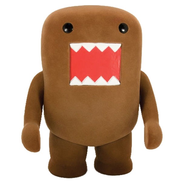 Domo Kun Flocked Vinyl Figur (Classic Brown)