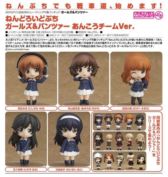 Girls und Panzer: Ankou Team Ver. Nendoroid Petite 1 Box (5pcs)