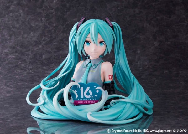 Vocaloid 2: Miku Hatsune Büste 16th Anniversary non Scale PVC Statue