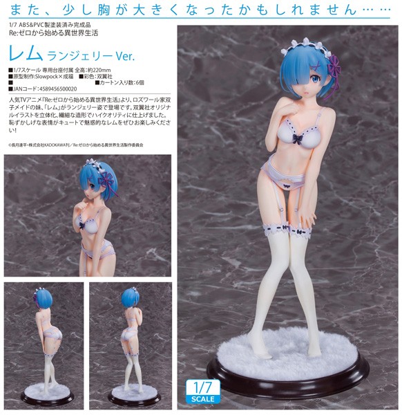 Re:ZERO -Starting Life in Another World: Rem Lingerie Ver. 1/7 Scale PVC Statue