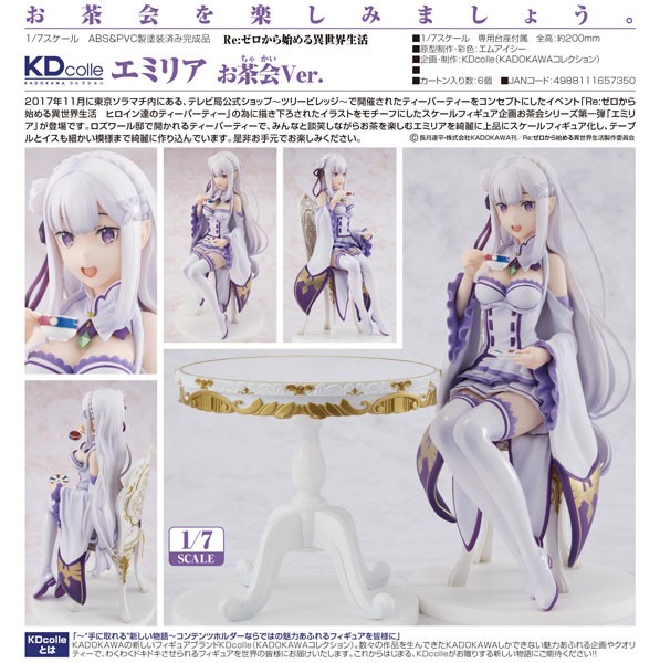 Re:ZERO -Starting Life in Another World: Emilia Tea Party Ver. 1/7 Scale PVC Statue