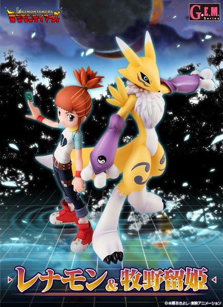 Digimon Tamers: Lenamon &amp; Ruki non Scale Scale PVC Statue