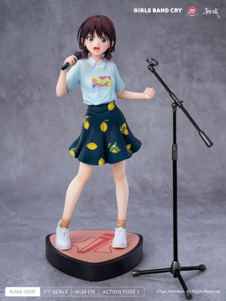 Girls Band Cry: Natsu wo Mankitsu shite Sakebe Series No. 1: Nina Iseri 1/7 Scale PVC Statue
