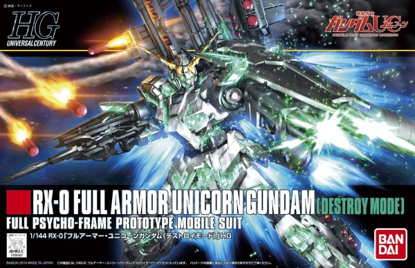Gundam UC - HGUC Full Armor Unicorn Gundam Destroy Mode 1/144