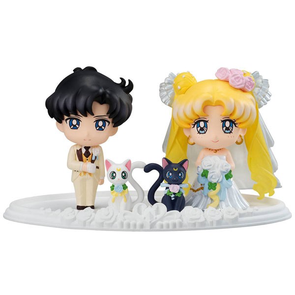Sailor Moon: Petit Chara Happy Wedding Mini Figure 4 Set