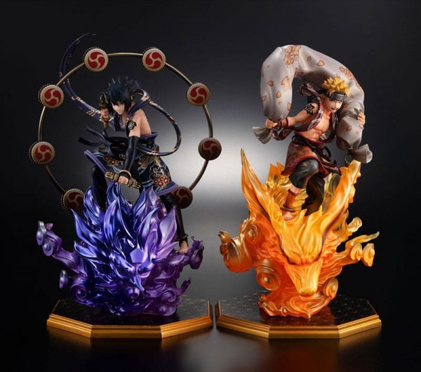 Naruto Shippuden: G.E.M. Naruto Uzumaki Wind God & Sasuke Uchiha Thunder God non Scale PVC Statue