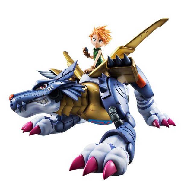 Digimon Adventure: Metal Garurumon & Ishida Yamato non Scale Scale PVC Statue