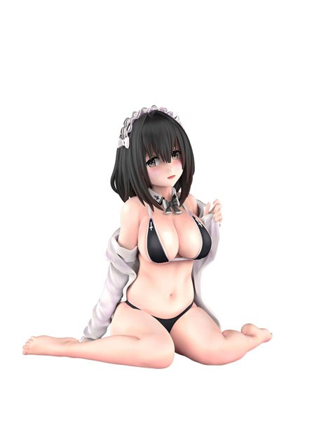 Original Character: Maid Black Bikini Chan non Scale PVC Statue