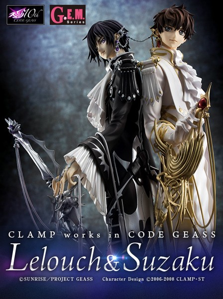 Code Geass: Lelouch of the Rebellion: Clamp Works in Lelouch & Suzaku 1/8 Scale PVC Statue