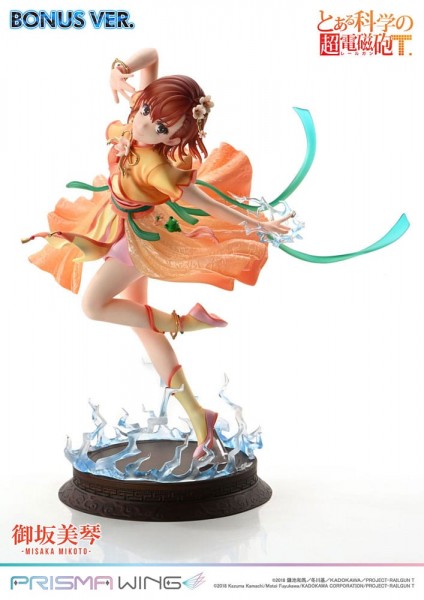 To Aru Kagaku no Railgun Prisma Wing: Misaka Mikoto Bonus Version 1/7 Scale PVC Statue