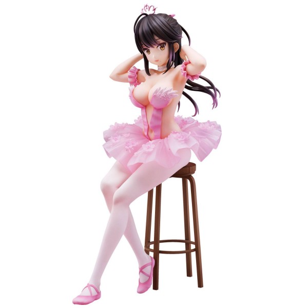 Original Character: Anmi Illustration Flamingo Ballet Ponytail Girl non Scale PVC Statue