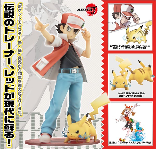 Pokémon: ARTFX-J Red with Pikachu 1/8 Scale PVC Statue