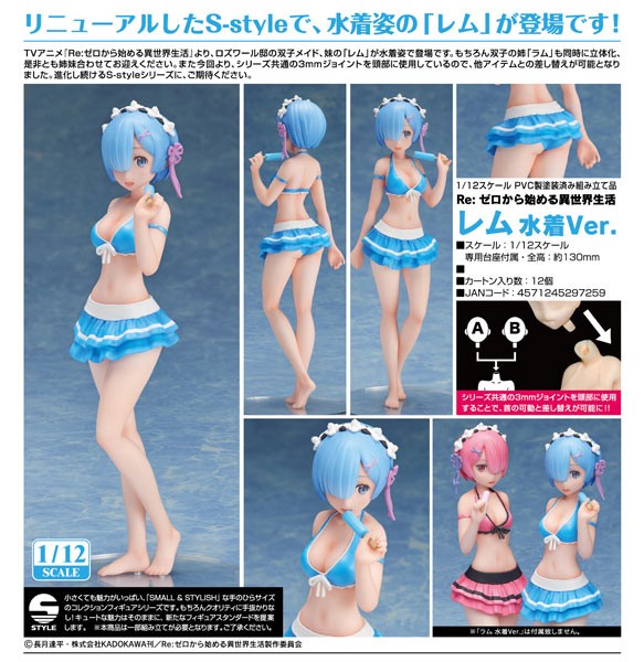Re:ZERO -Starting Life in Another World: Rem Swimsuit Ver. 1/12 Scale PVC Statue