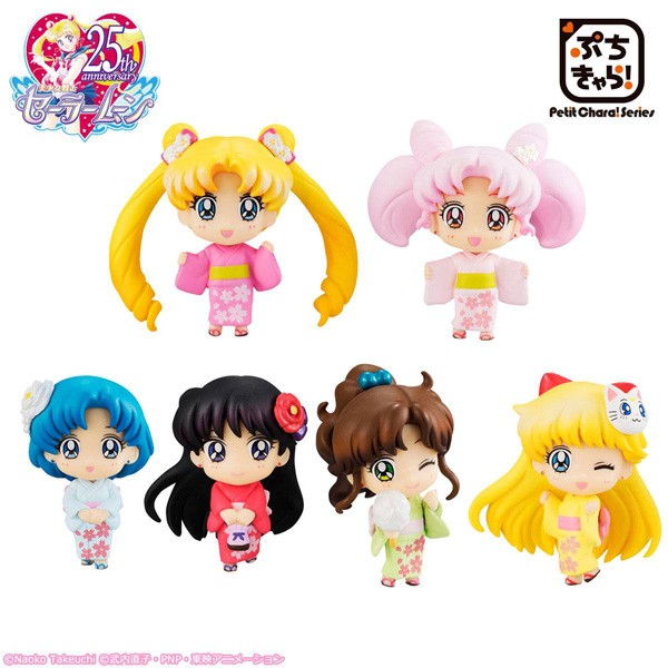 Sailor Moon: Petit Chara Cherry Blossom Festival Ver. Trading Figures-Copy