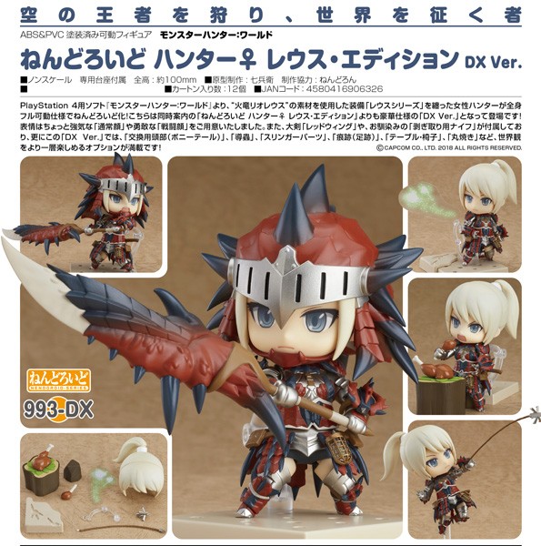 Monster Hunter World: Female - Rathalos Armor Edition DX Ver. Nendoroid