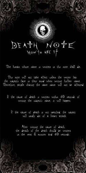 Death Note - Towel - Rules