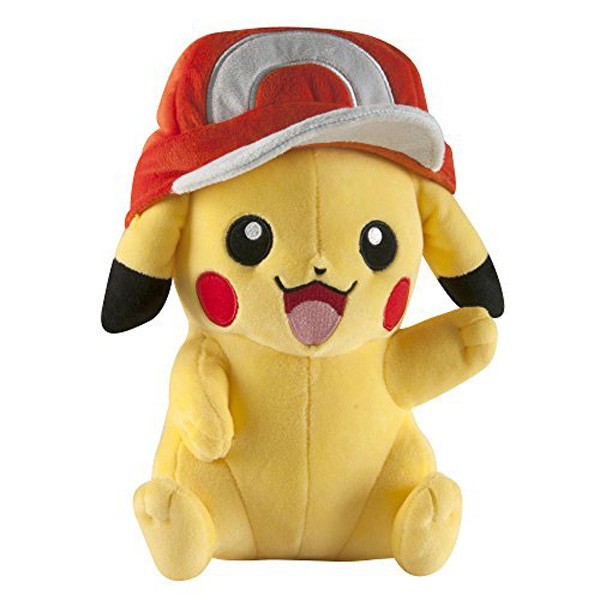 Pokemon: Pikachu mit Ashs Mütze Plüschfigur