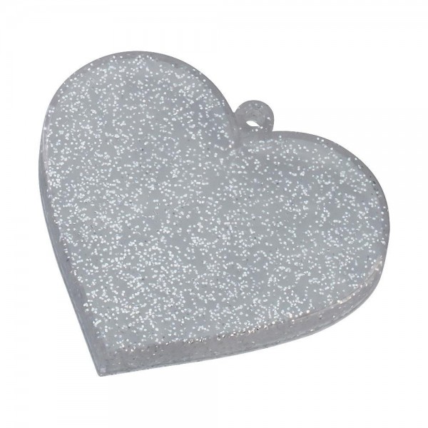 Nendoroid More: Base for Nendoroid Figures Heart Silver Glitter Version