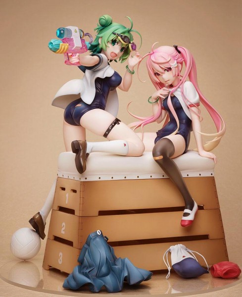 Poyoyon Rock Artwork Collection: Midori & Pink Sukumizu 1/6 Scale PVC Statue