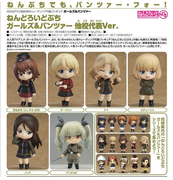 Girls und Panzer: Other High Schools Ver. Nendoroid Petite 1 Box (6pcs)