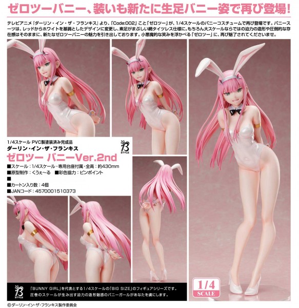 Darling in the Franxx: Zero Two Bunny Ver. 2nd 1/4 Scale PVC Statue