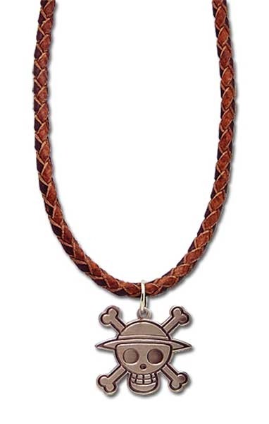 Necklace Pirate Skull Leather Band