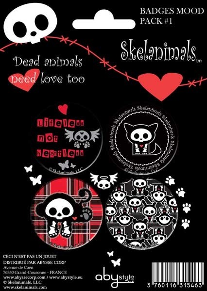 Skelanimals Button Set Mood Pack1