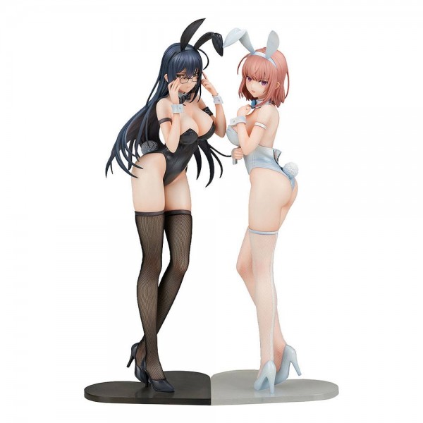 Ikomochi Original Character: Black Bunny Aoi & White Bunny Natsume 1/6 Scale PVC Statue